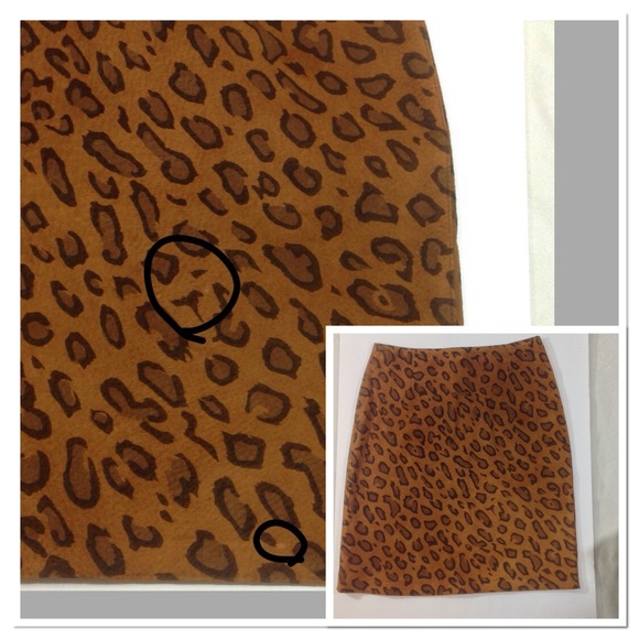Leopard Animal Print 100% Leather Skirt-Small - Picture 7 of 8